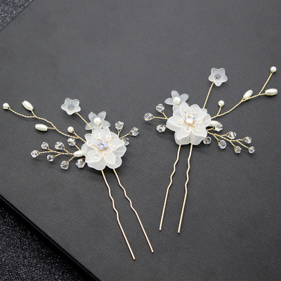 3 Piece Leaf Design Wedding Hairpin - Click Image to Close